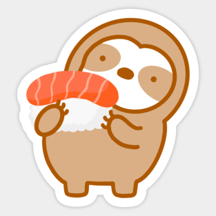 Cute Tuna Sushi Sloth Sticker